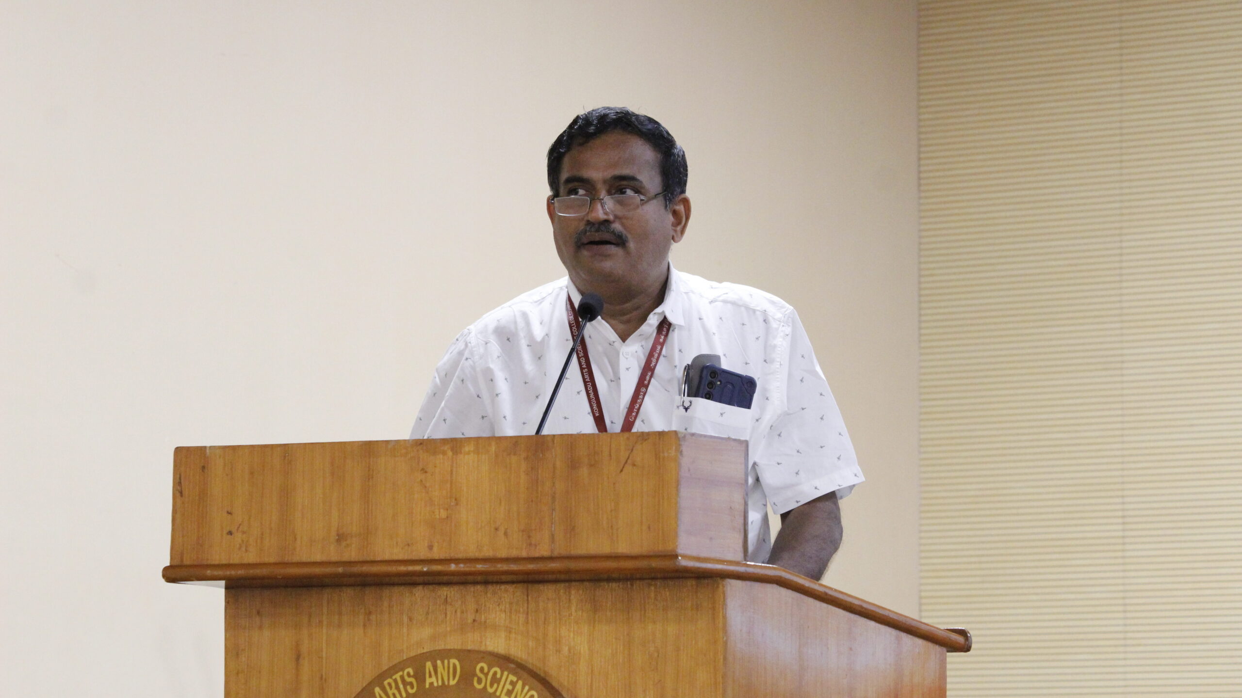 Dr. Muthukumar sir giving welcome speech  