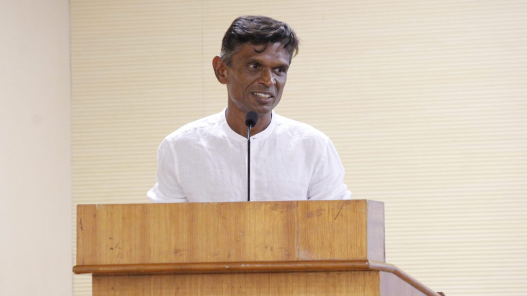 Ganesh Kumar giving speech 